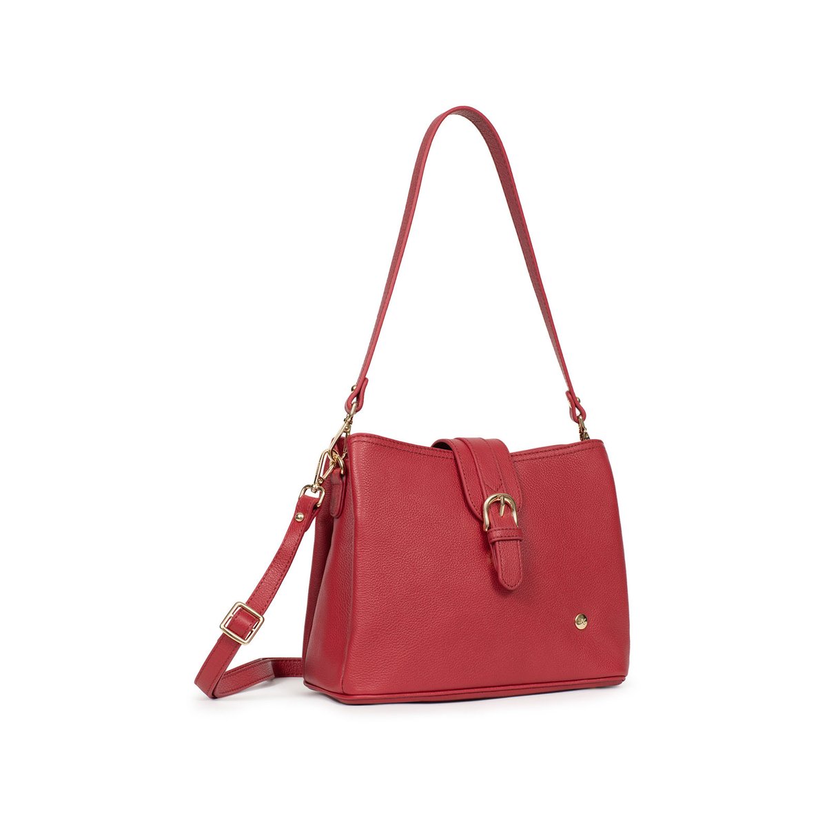 Sac porté épaule 1 anse  LUNA rouge foncé, HEXAGONA
