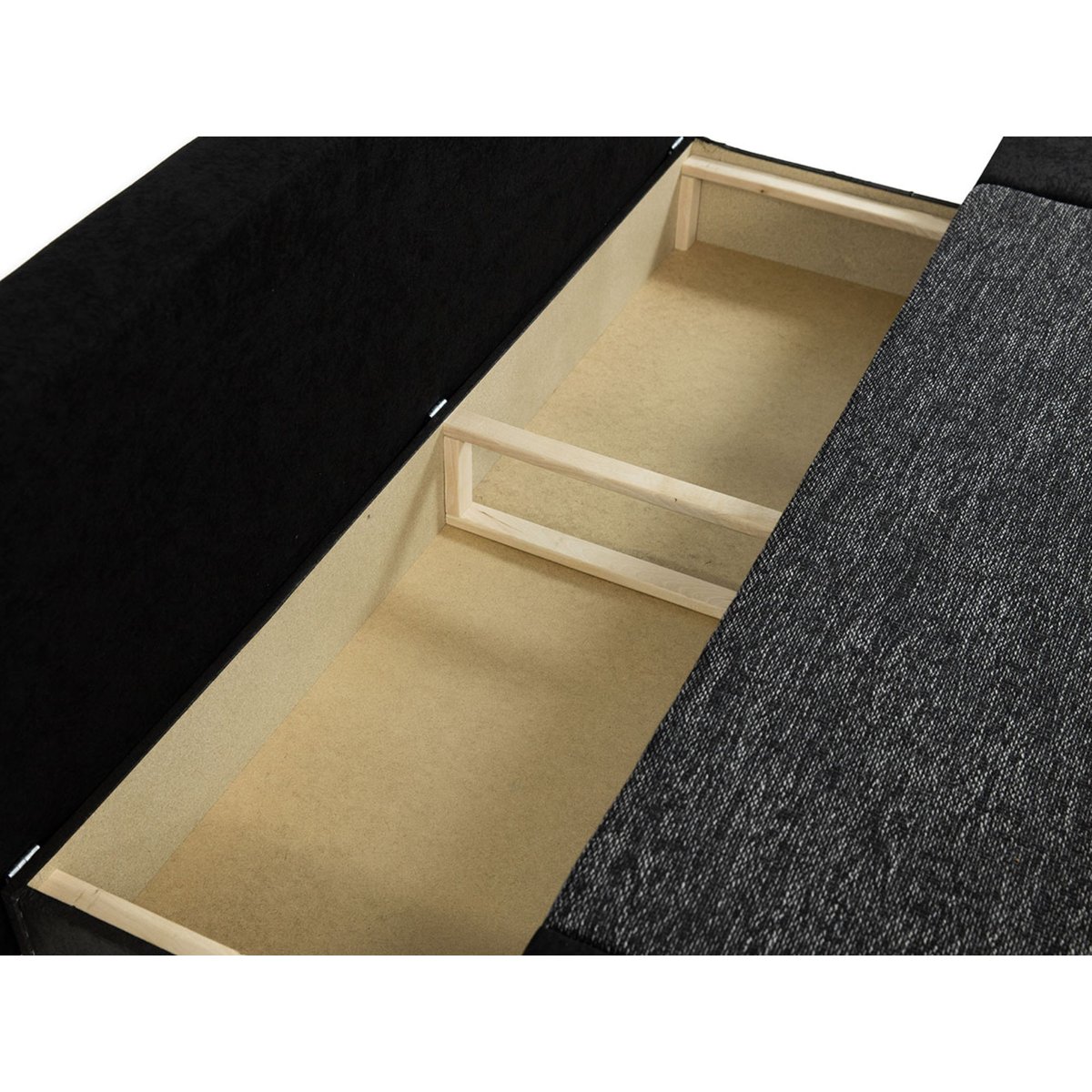 Canapé Convertible 3 places - ELIO noir / gris, BEST MOBILIER