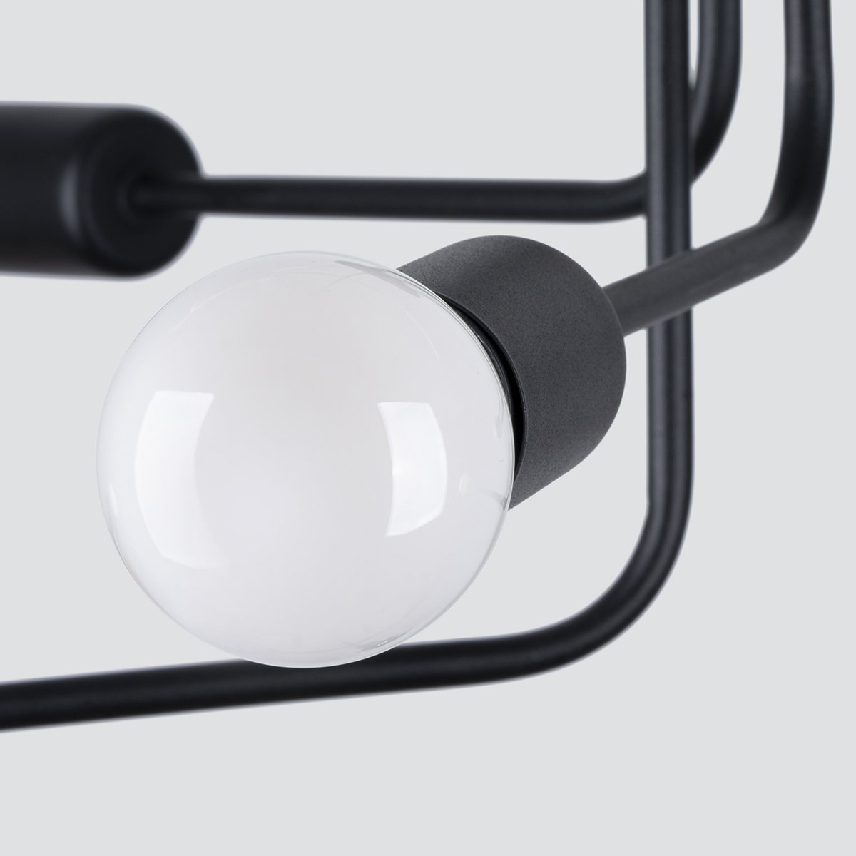 Lustre Acier Noir E27 6 Norah noir, EDEN