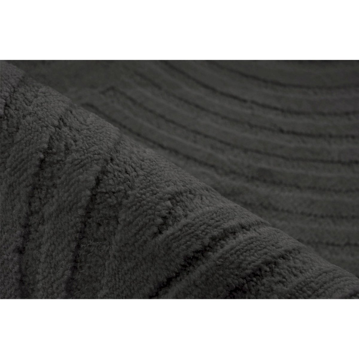 Tapis rectangulaire à relief gris anthracite foncé moderne, ARTE ESPINA