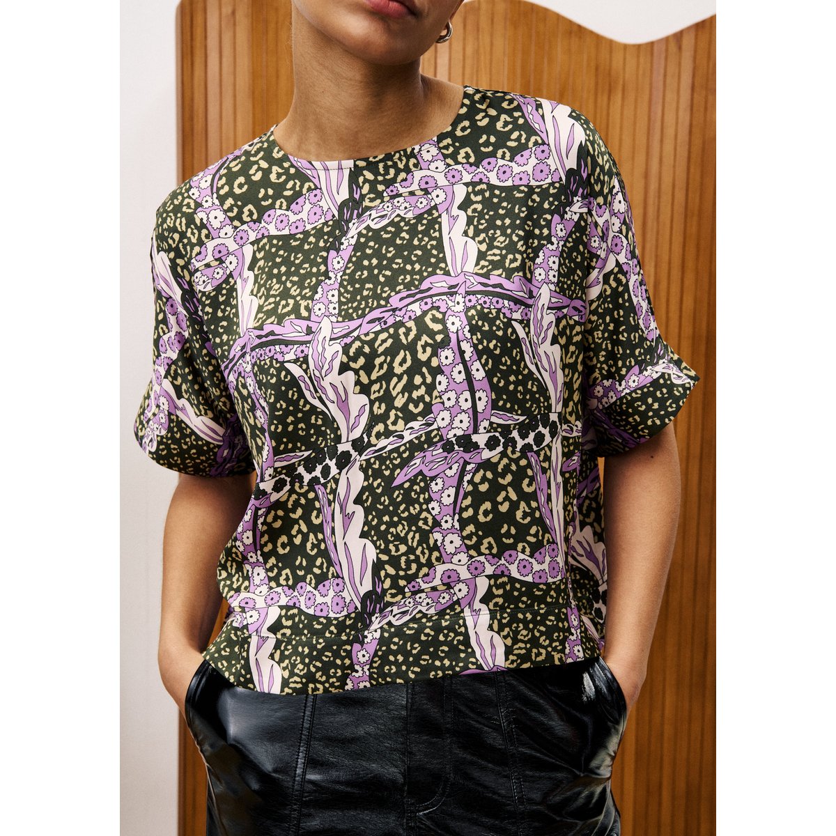 Top ALYSSE leo vert, FRNCH