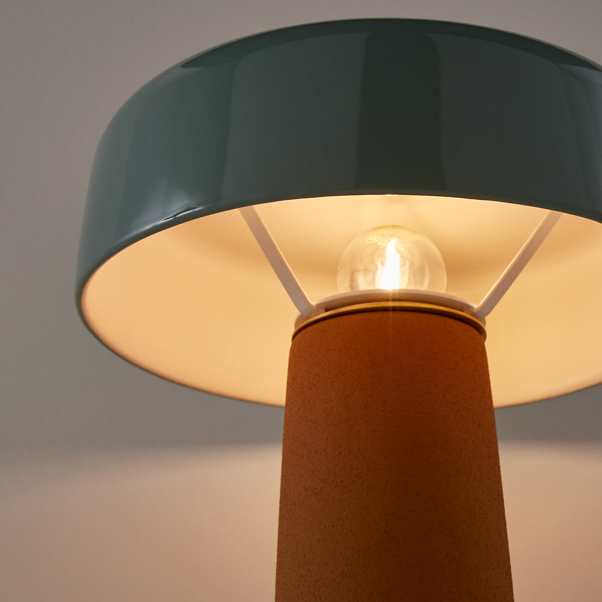 Ceramic Table Lamp Jimna grey green/caramel, LA REDOUTE INTERIEURS