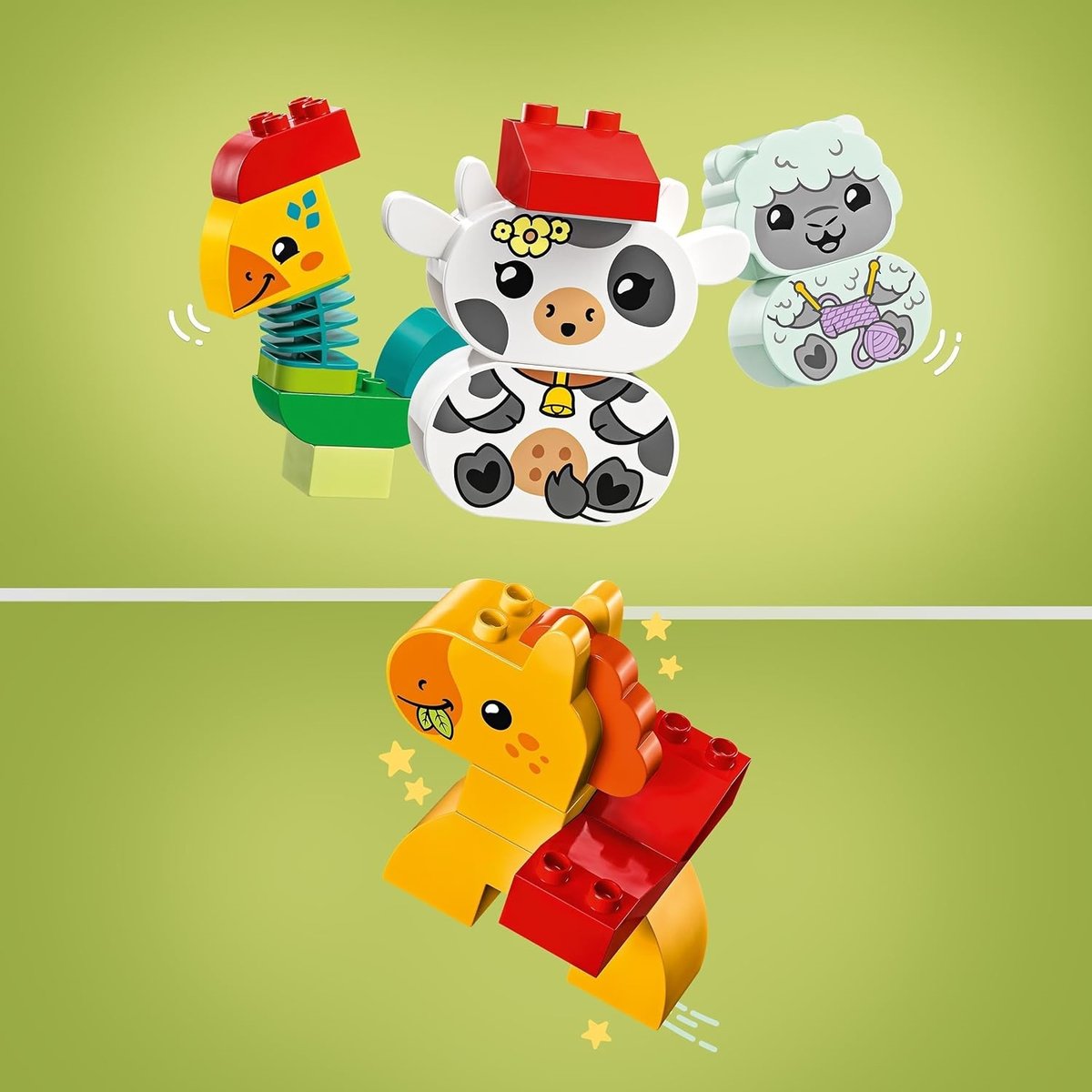 LEGO DUPLO - Mon Premier Train des Animaux - Set Éducatif Créatif 10412 multicolore, LEGO