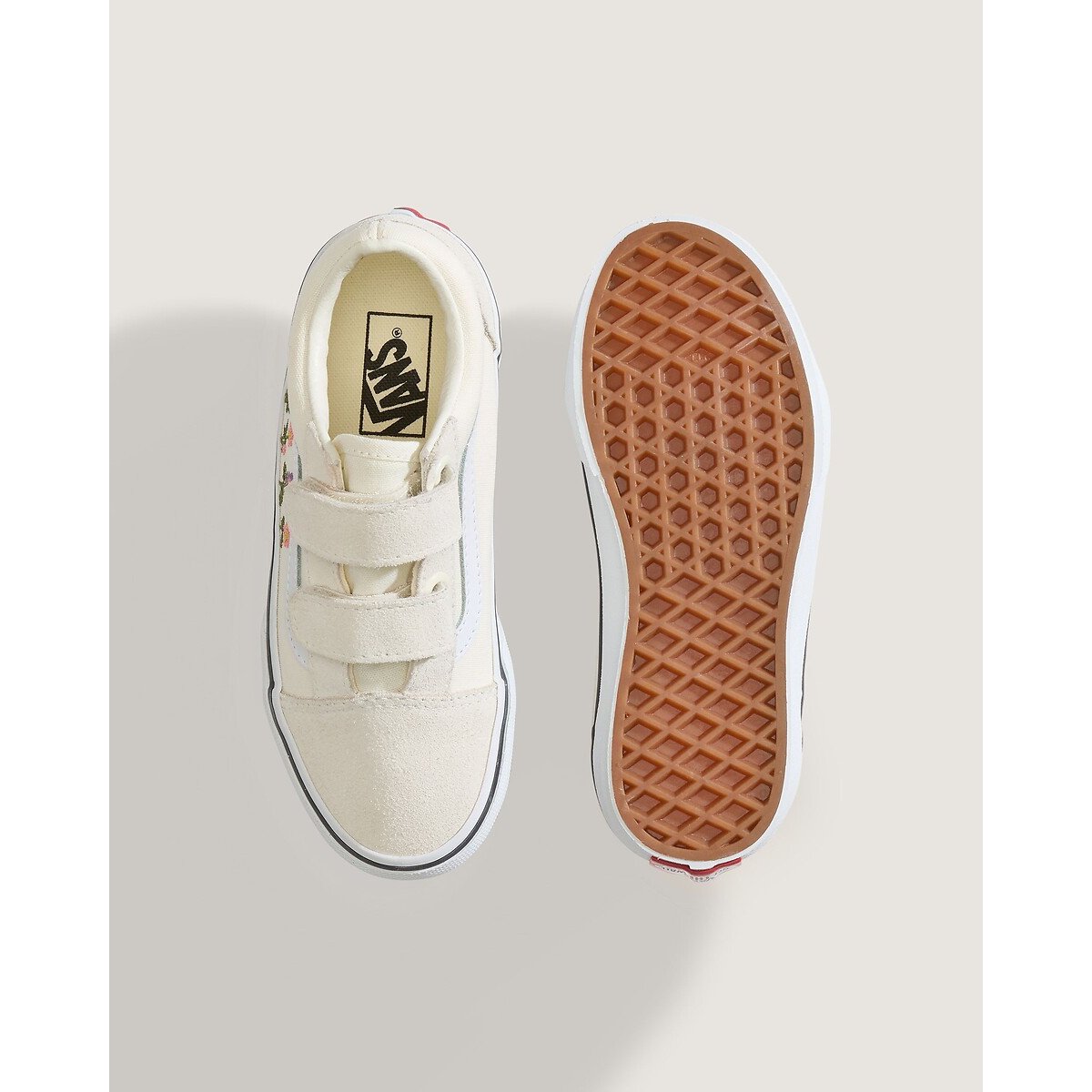 Baskets en cuir beige, VANS