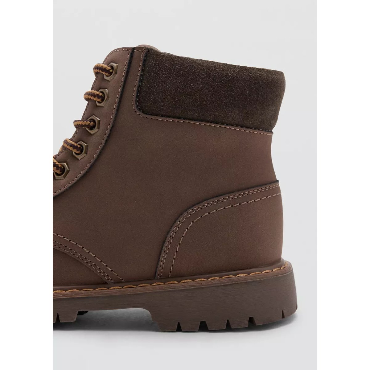 Bottes de montagne lacets chocolat, MANGO KIDS