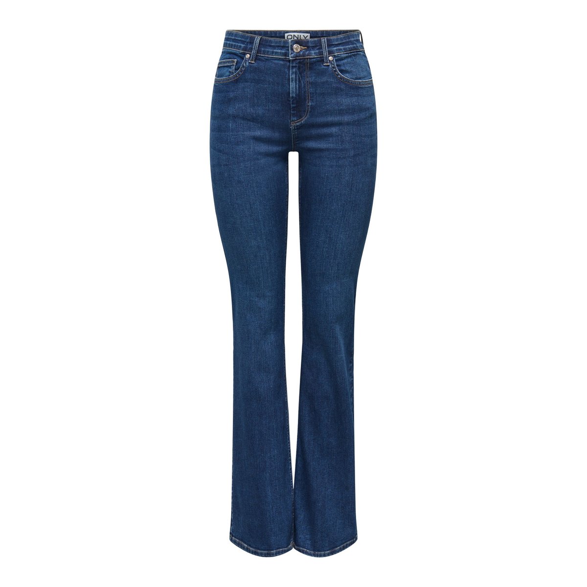 Jean Flared dark blue denim, ONLY