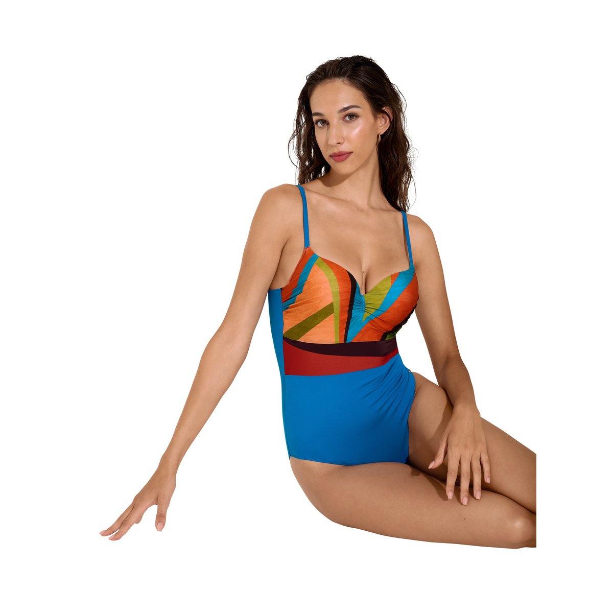 Maillot de bain une pièce préformé Viviero bleu turquoise, LISCA