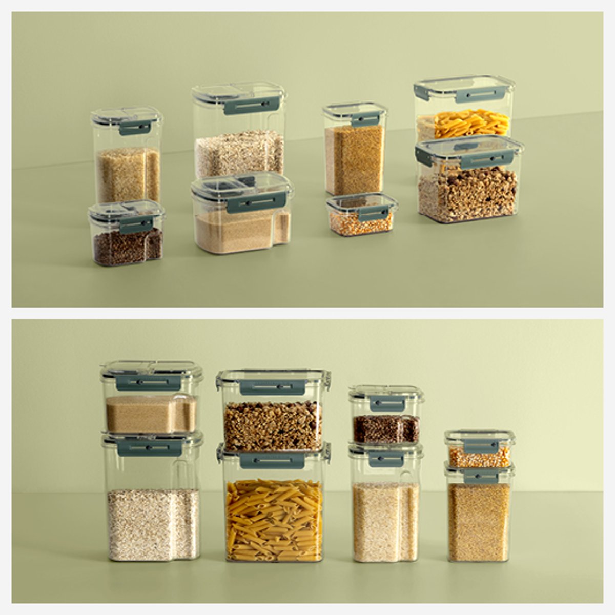 Boîte de conservation 1,6L hermétique avec bec verseur NEO transparent, 5FIVE SIMPLY SMART