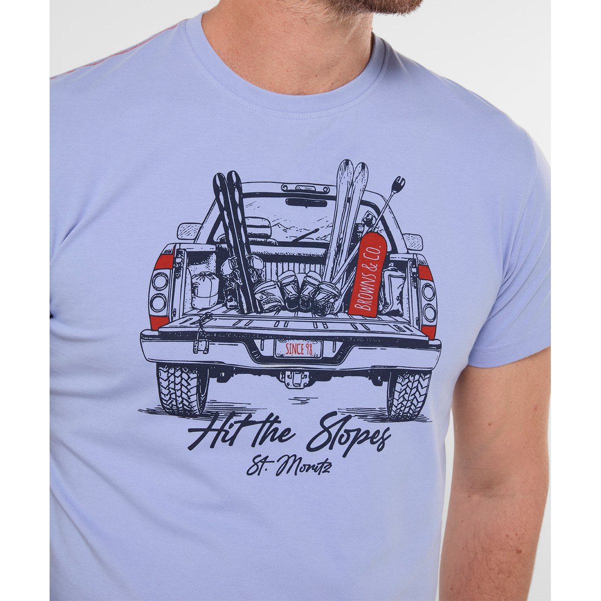 T-Shirt Sur les Pistes bleu, JOE BROWNS