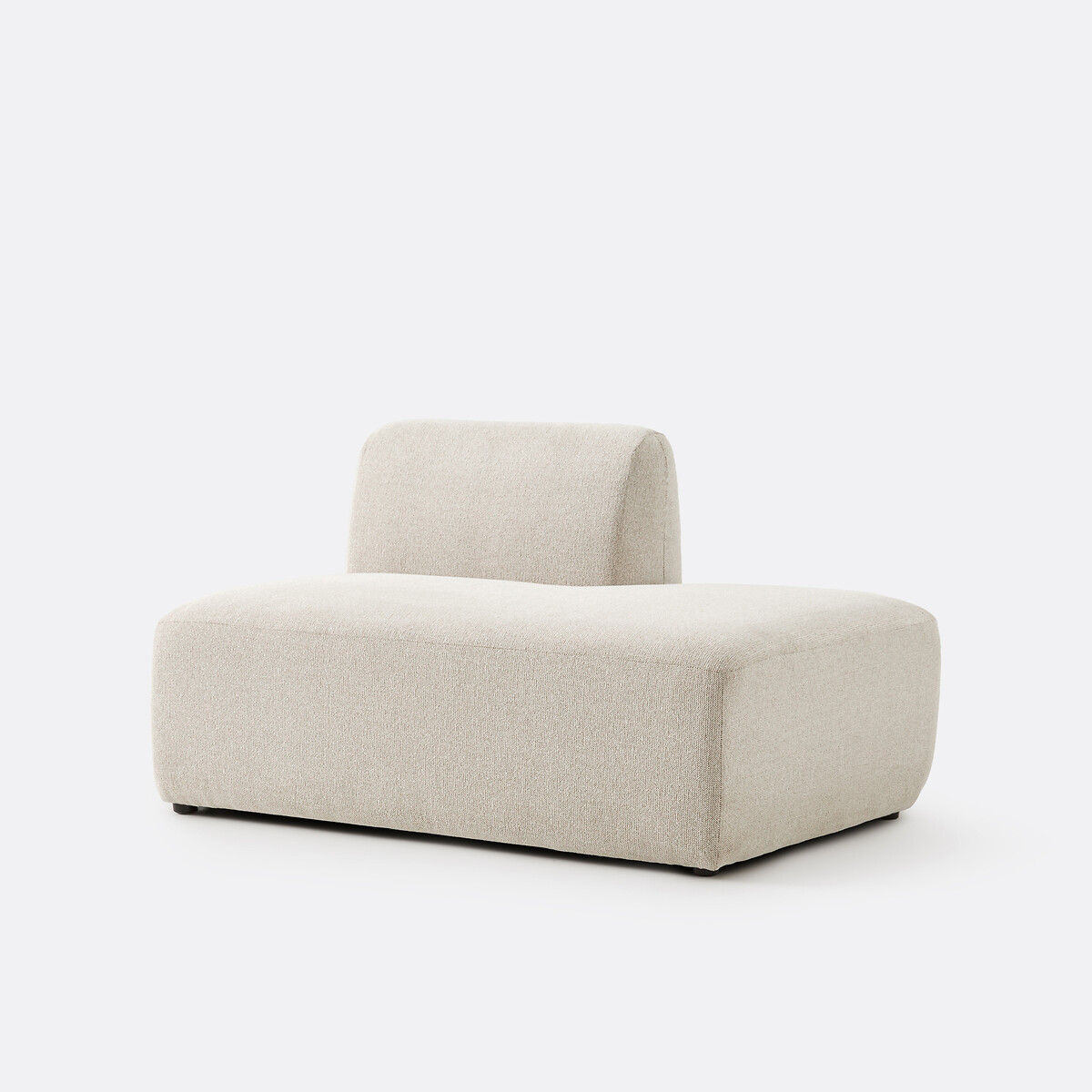 Récamière droite modulable, en tissu texturé chiné, JASPE ecru, LA REDOUTE INTERIEURS