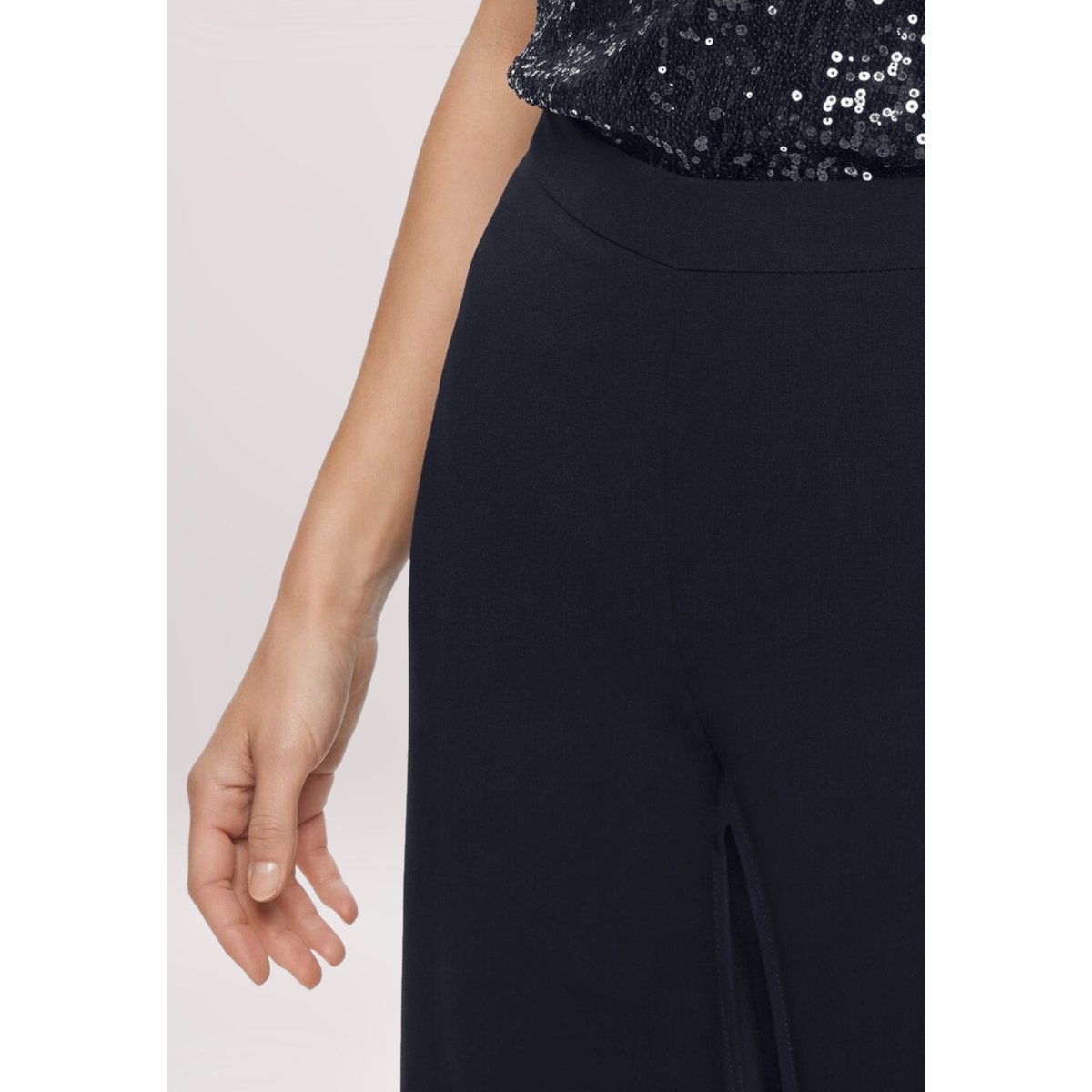 Jupe-culotte au look superposé night sky, VERA MONT