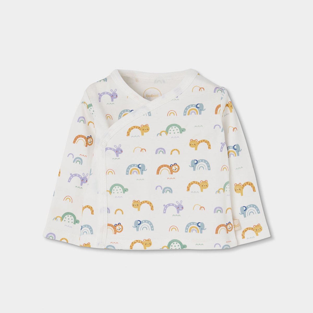 Lot maille bébé imprimé arc-en- et animaux multicolore, BOBOLI