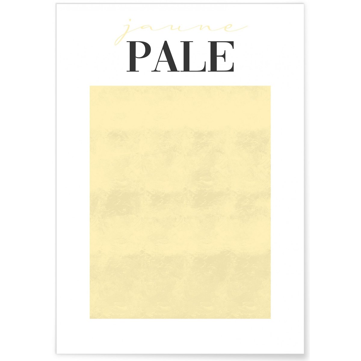 Affiche Jaune Pale blanc, L'AFFICHERIE
