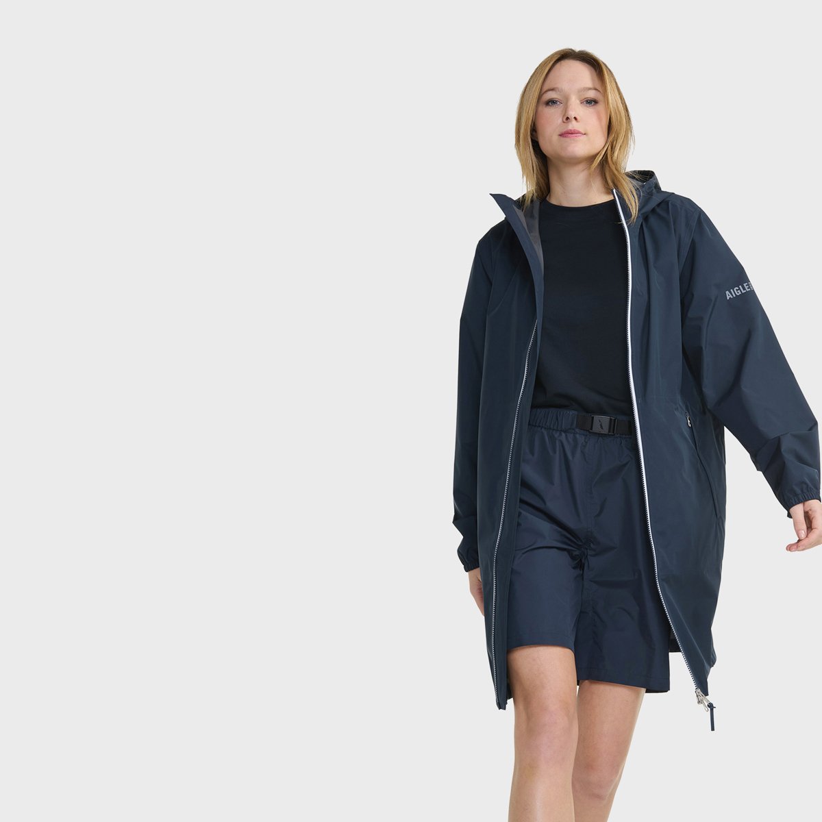 Coupe-vent imperméable unisexe Rainpack 90 bleu nuit, AIGLE