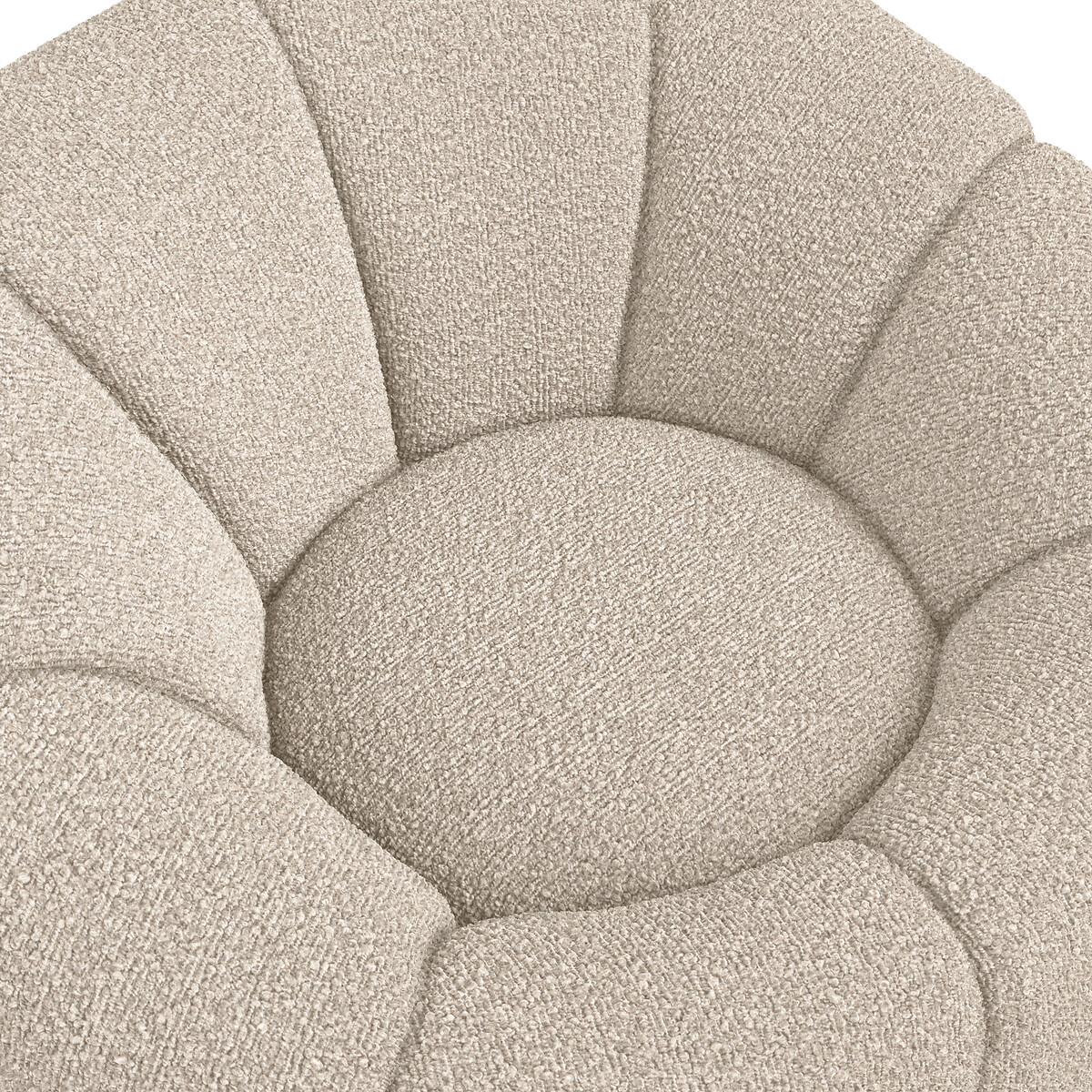 Kao Boucle Swivel Accent Chair ecru , ÉDITÉ
