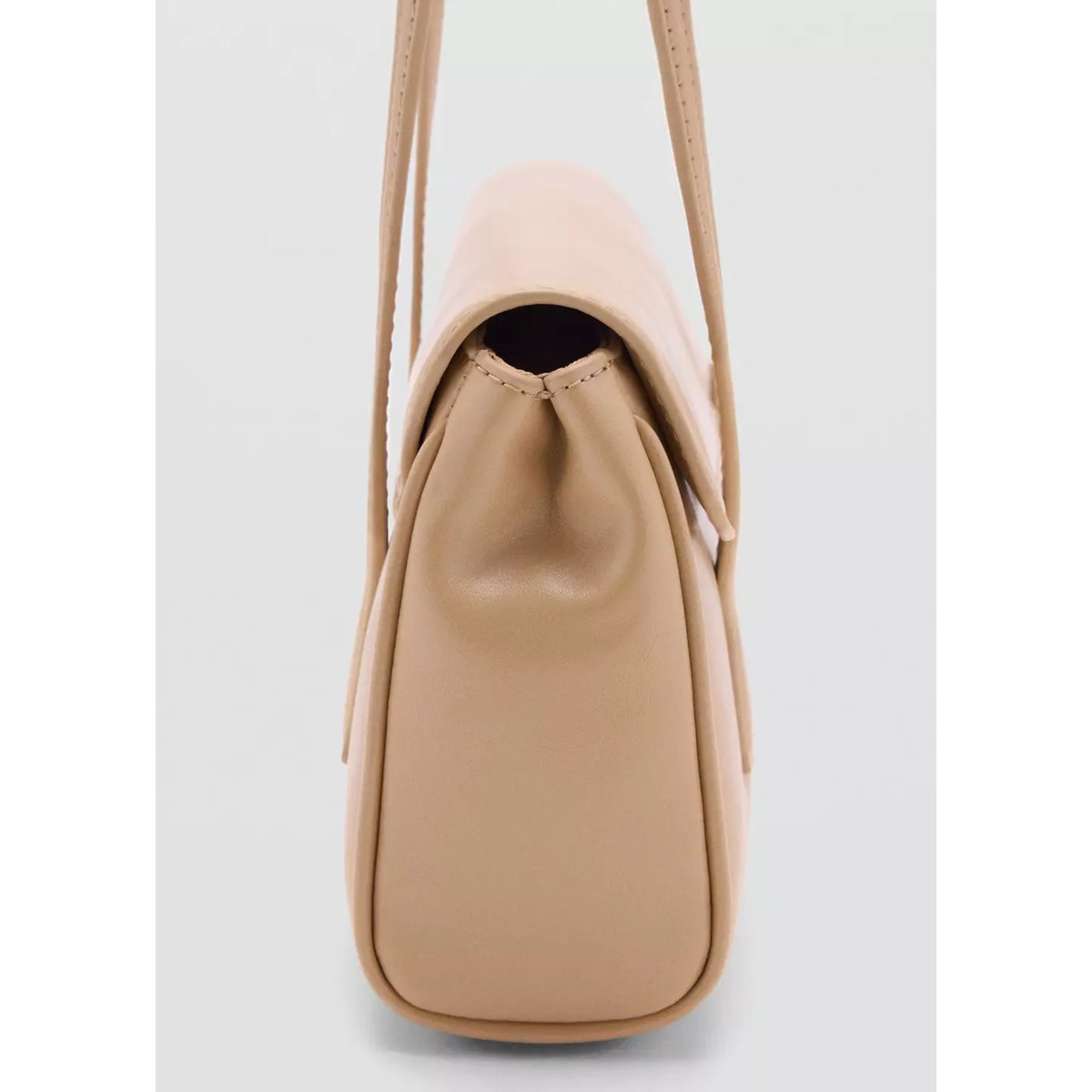 Sac porté épaule rabat marron moyen, MANGO