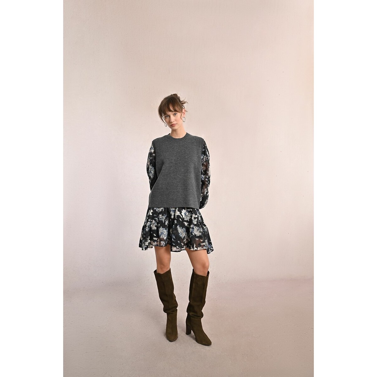 Sleeveless Jumper with Open Back grey, MOLLY BRACKEN