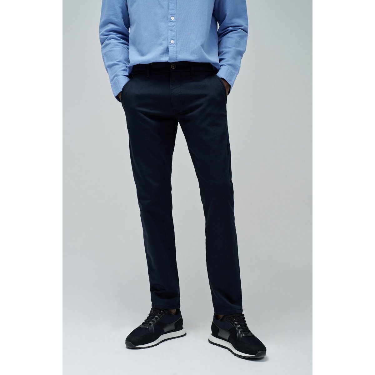 PANTALONS CHINO S-ACTIV SLIM FIT bleu foncé, SALSA JEANS