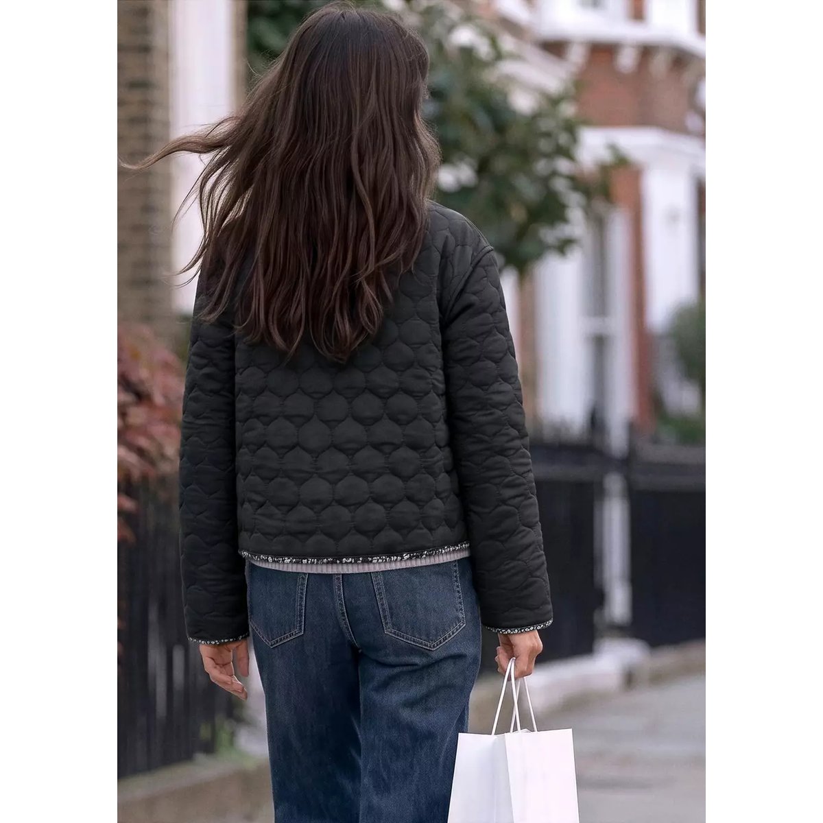 Veste réversible matelassée gris anthracite, MANGO TEEN