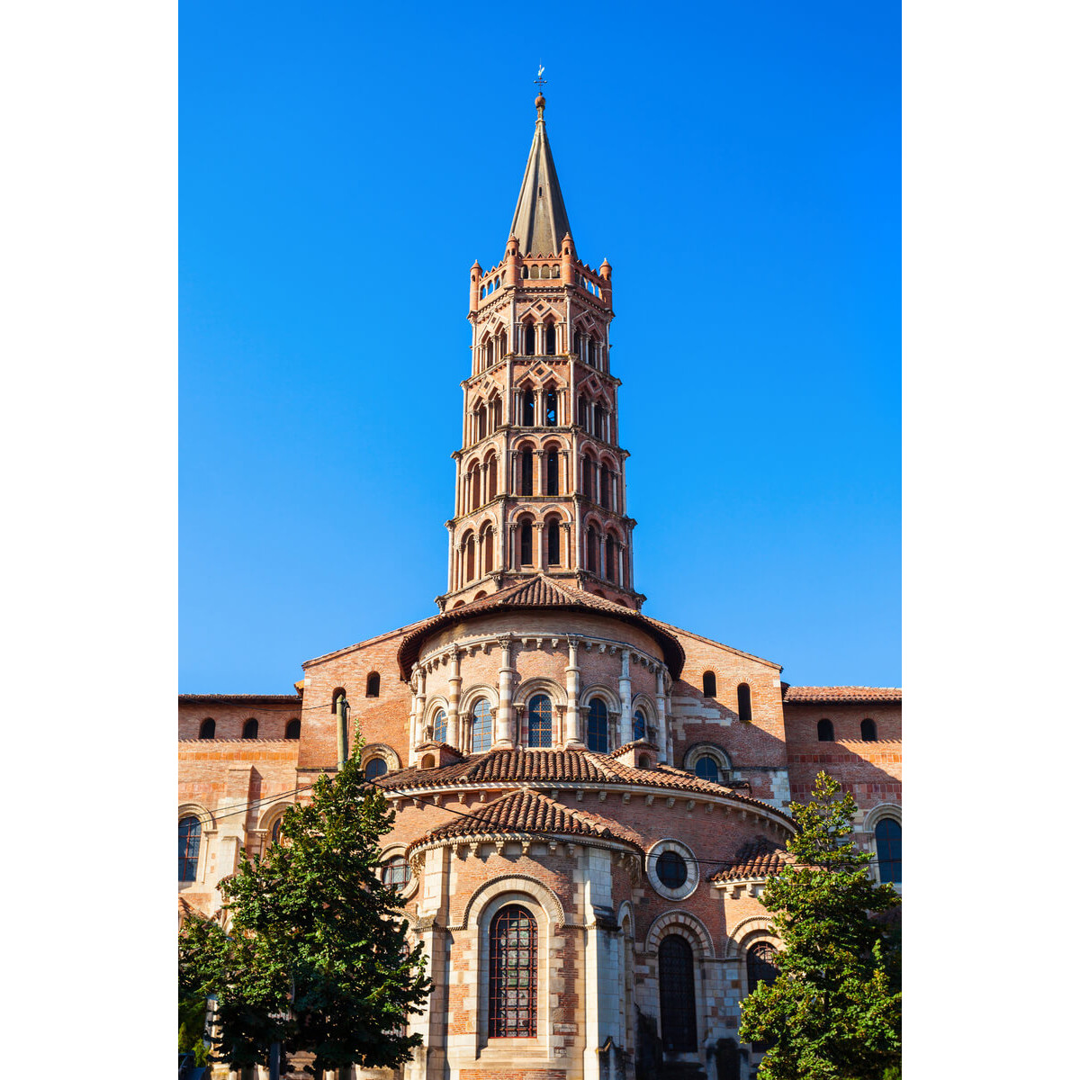 Tableau Mural Clocher Basilique Saint-sernin De Toulouse ARCHITECTURE tableaux sur toile-bleu, CEANOTHE