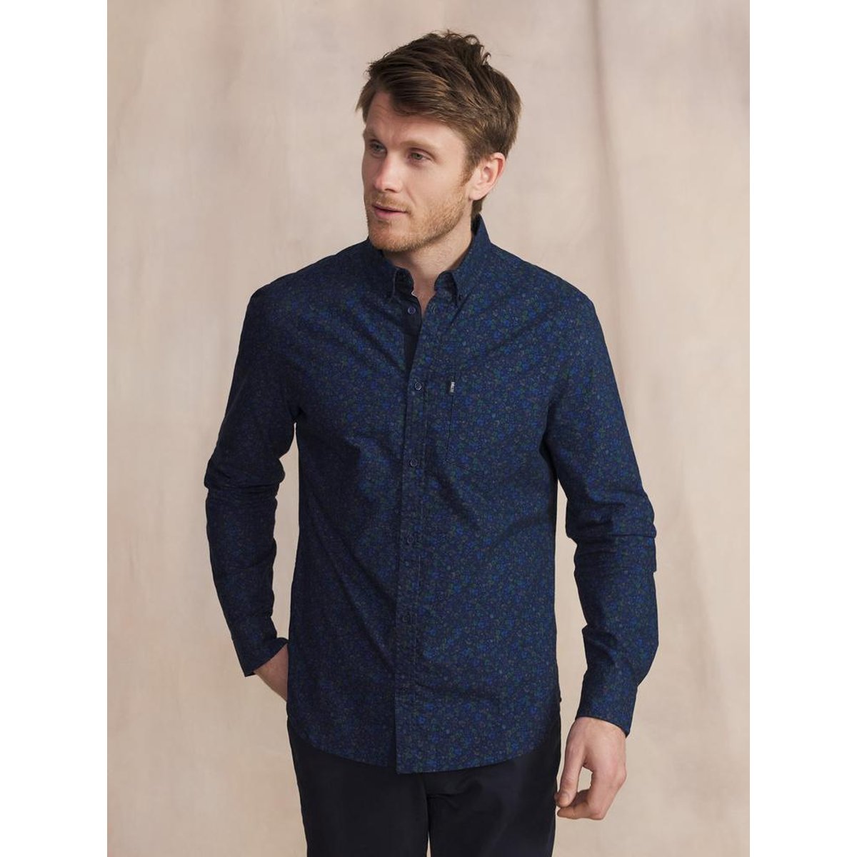 Chemise manches longues JANAVCHE marine, TBS
