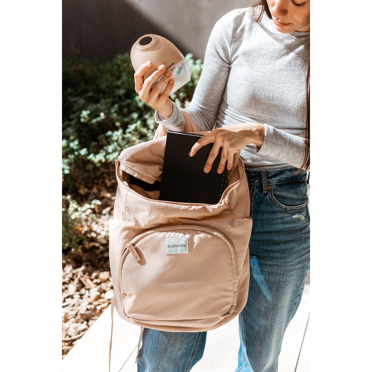 Sac à dos à langer rose, SUAVINEX