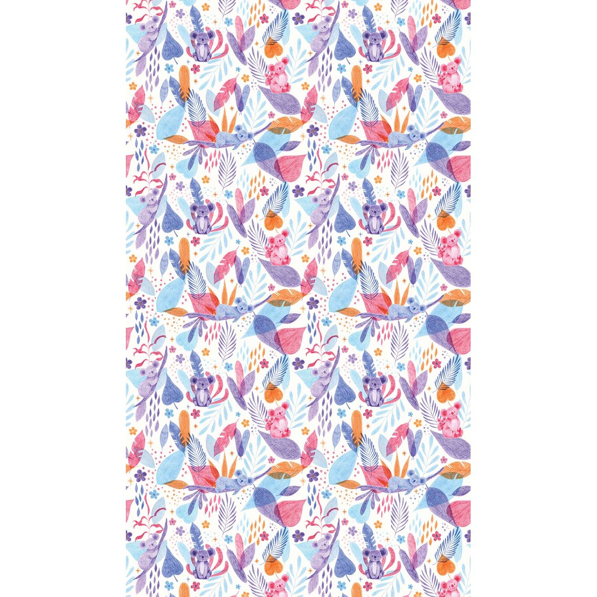 Papier peint papier koala intissé, HEXOA