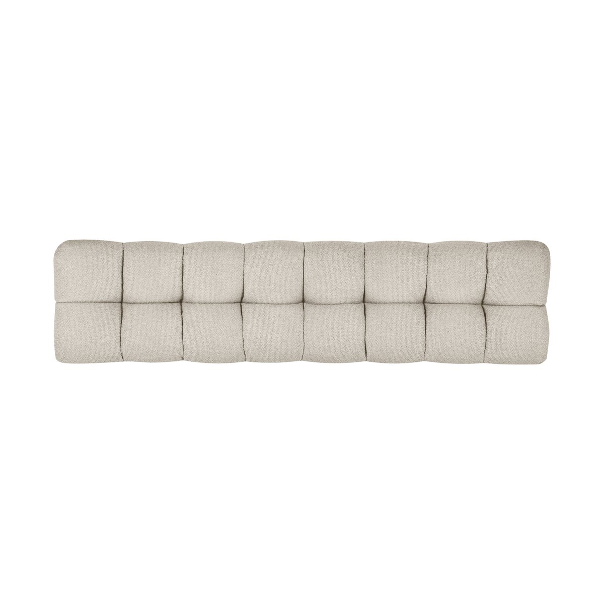 Tête de lit Bolbi - bouclé beige, fixation murale beige, NOO.MA