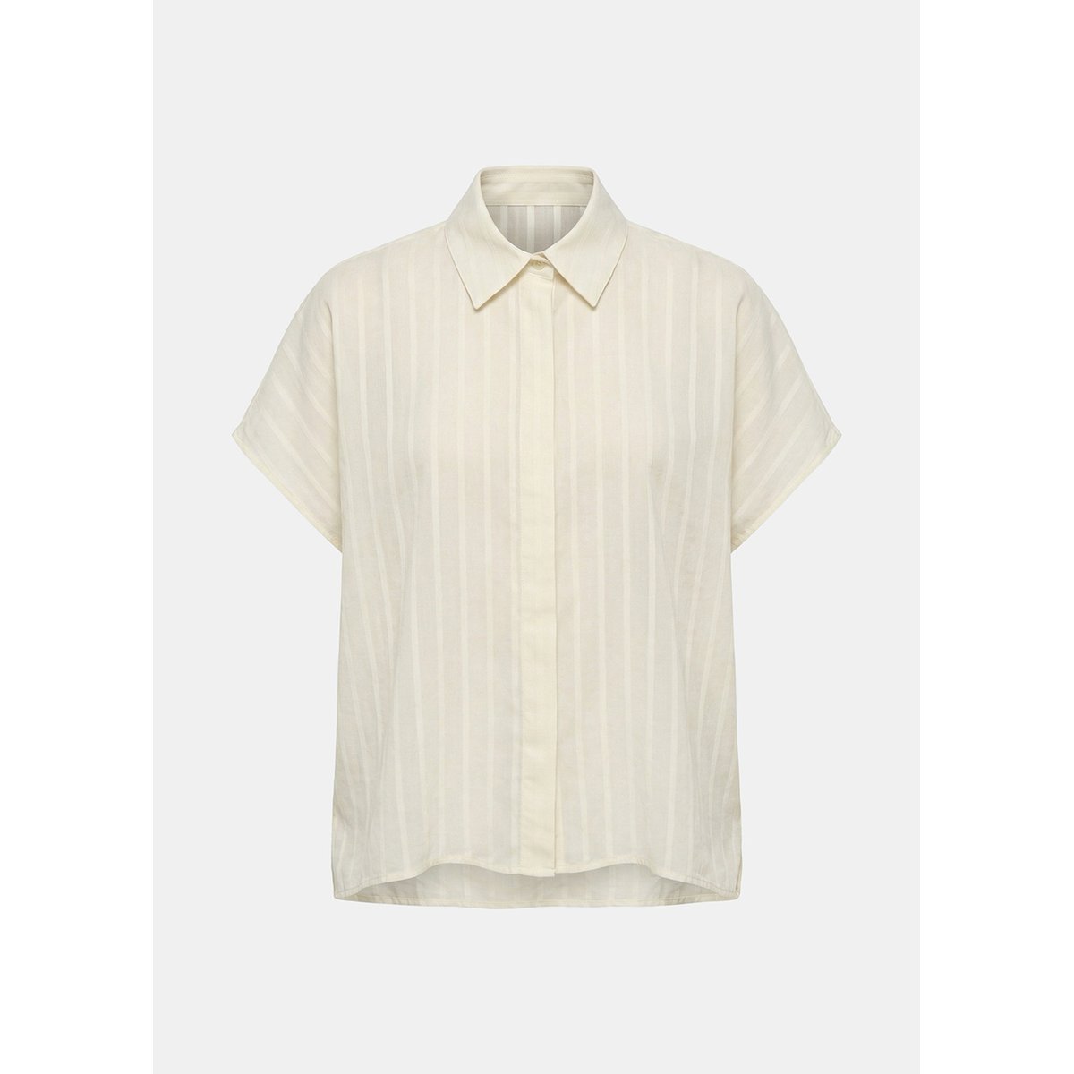 Chemise oversize rayures texturées off white, HUMILITY