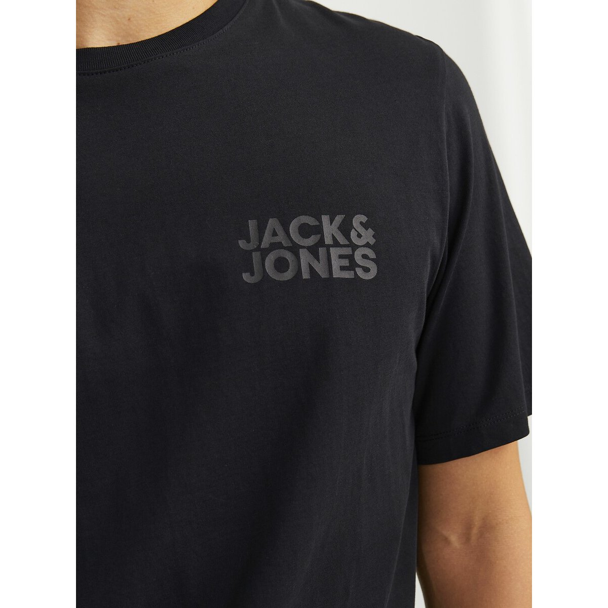 T-shirt Corp Small Logo nero + nero , JACK & JONES