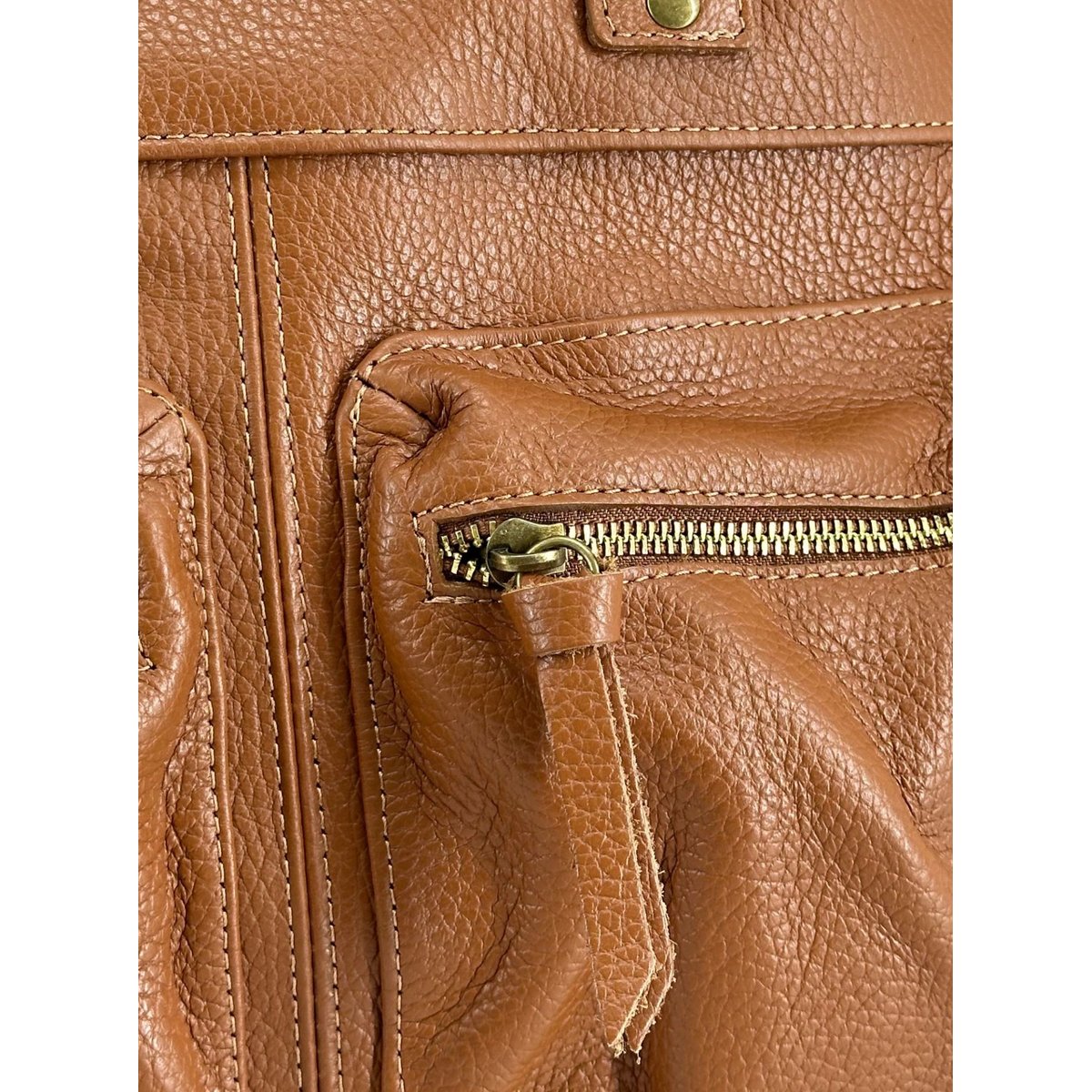 Sac à main en cuir grainé MOSCOU cognac, OH MY BAG