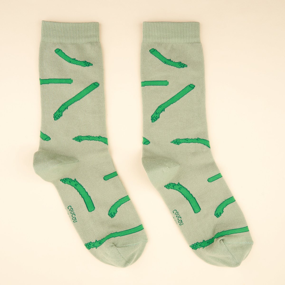 Chaussettes ASPERGE vert, COUCOU SUZETTE