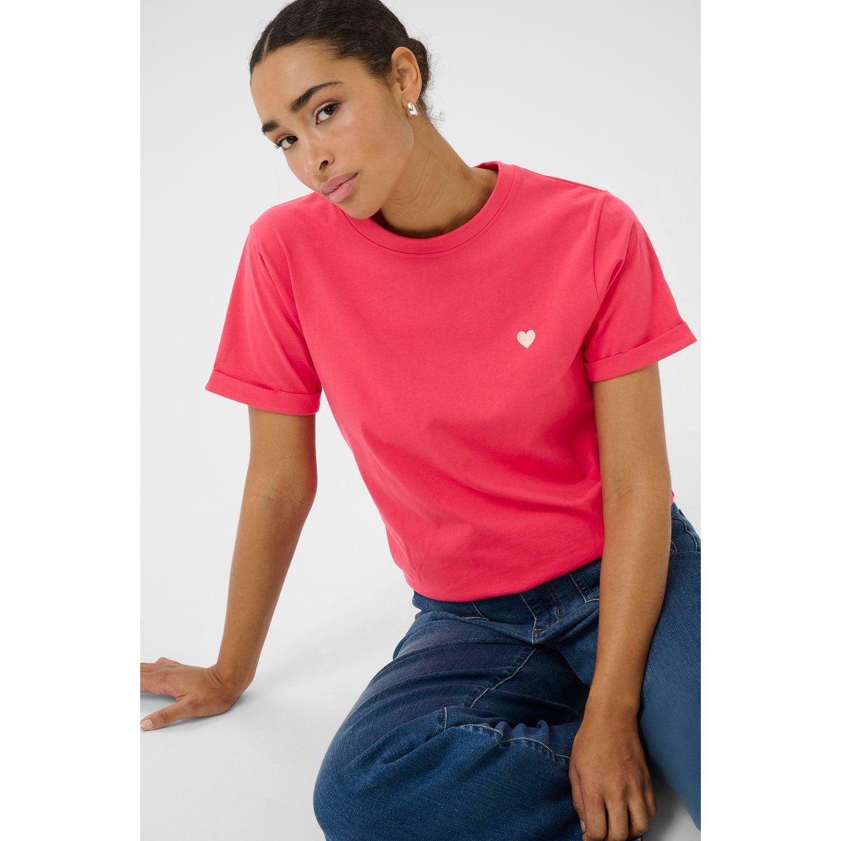 T-shirt rose raspberry, KAFFE