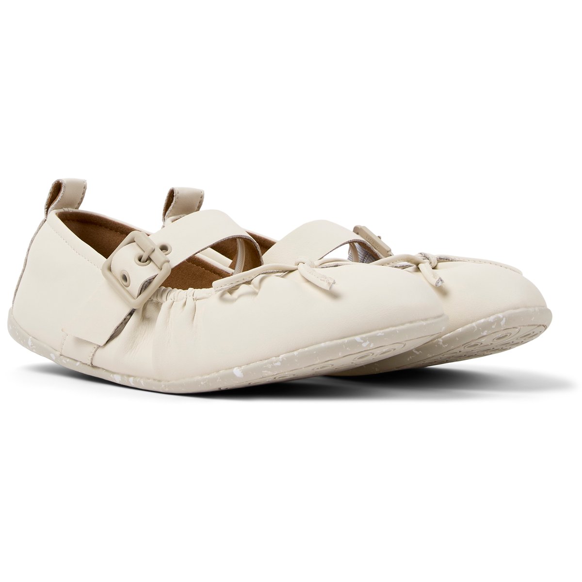 Ballerines Cuir WABI blanc naturel, CAMPER