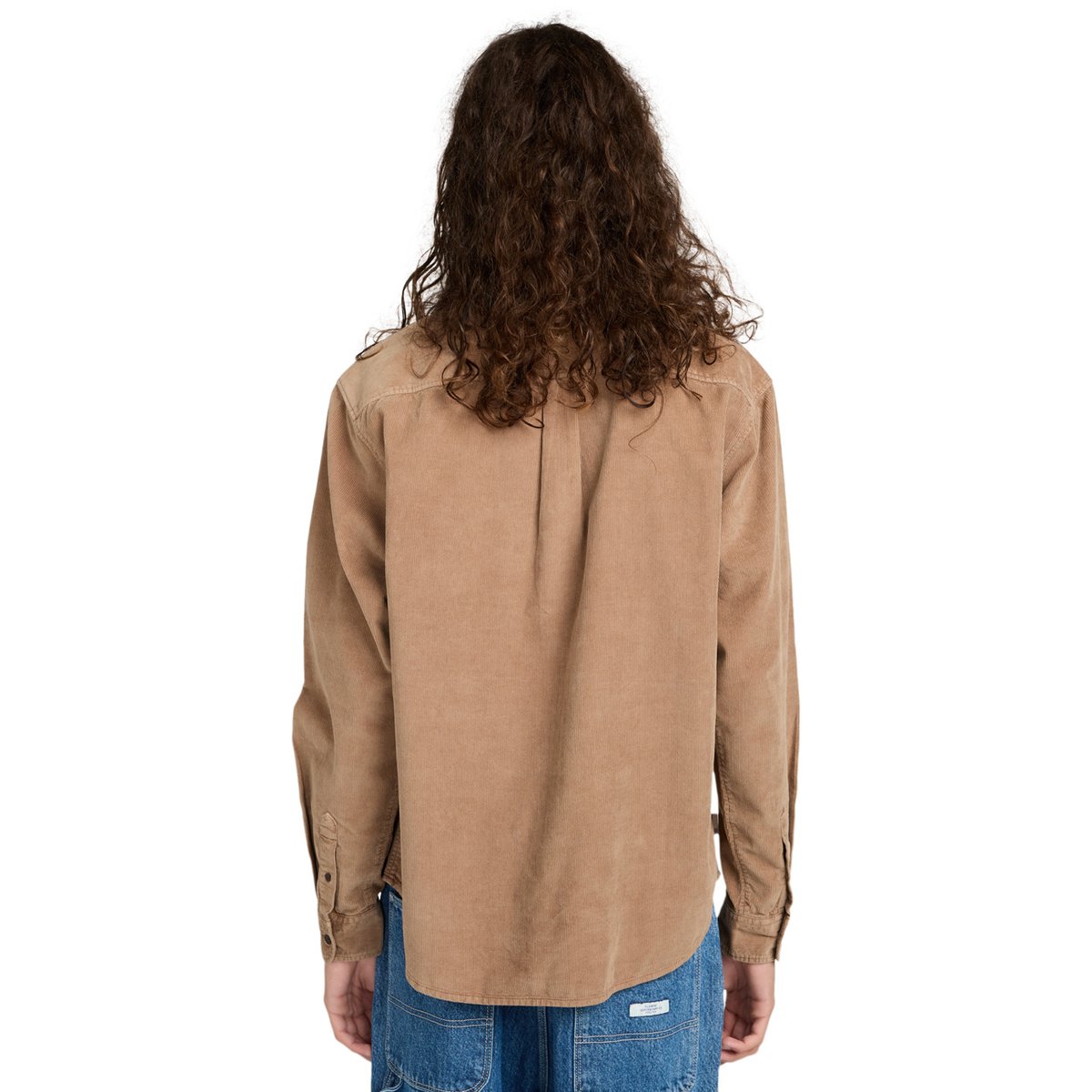 Chemise en velours côtelé BUTTON DOWN REGULAR CORDUROY gris caribou, ELEMENT