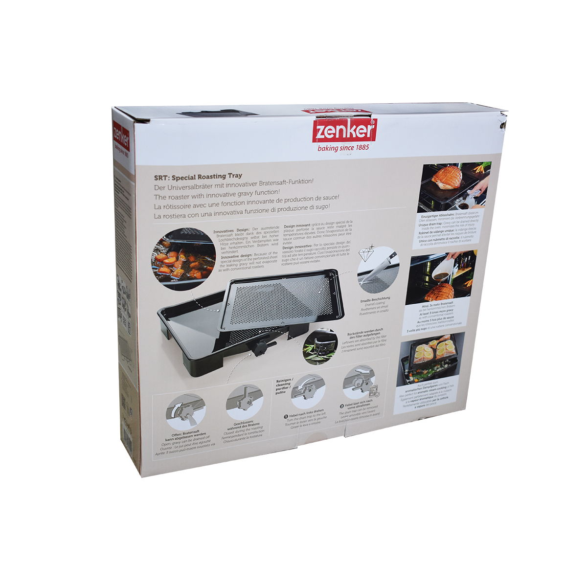 Lot de 2 plats four 39/39 cm émaillé SPECIAL COOKING noir, ZENKER