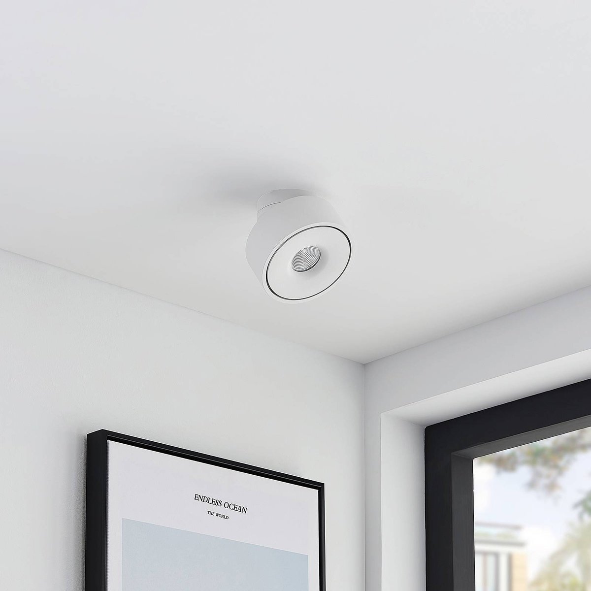 Plafonnier en aluminium moderneLED, Rotari blanc, ARCCHIO