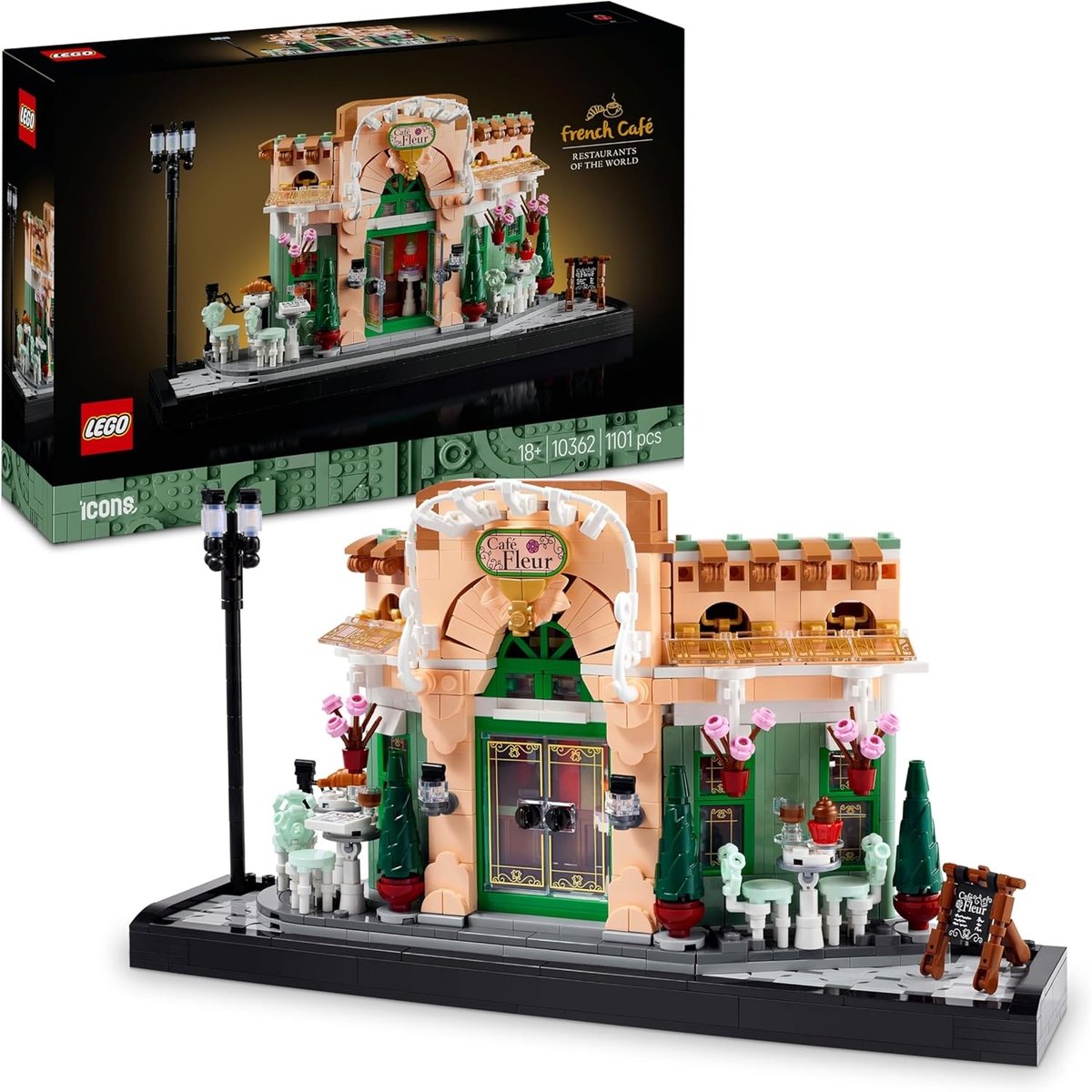 LEGO Icons - Café Français 10362 : Un Bistro à Construire pour Adultes multicolore, LEGO