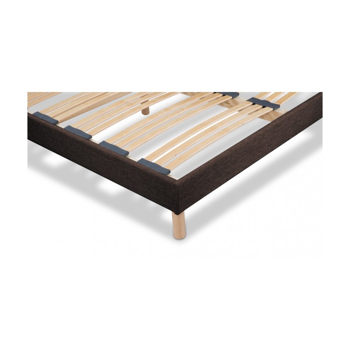 Sommier à lattes Tissu LUMIÈRE marron, BELLECOUR