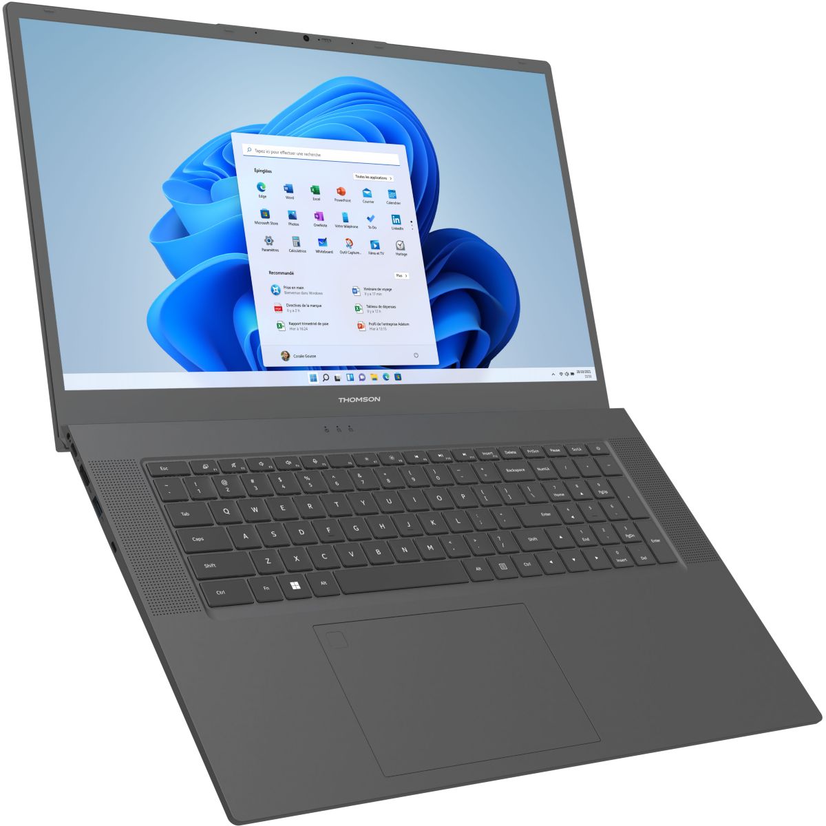Ordinateur portable N18XLR516GR512 18,4" AMD Ryzen 5 7430U 16 Go RAM DDR4 SSD 512 Go couleur unique, THOMSON