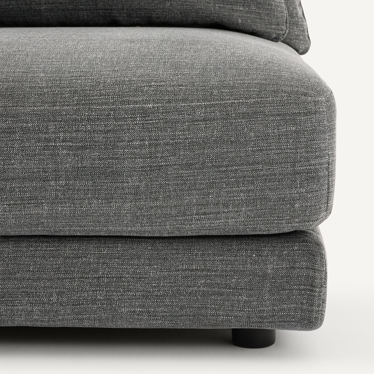 Demi-canapé gauche, modulable en coton et lin, TIBERIO anthracite, AM.PM