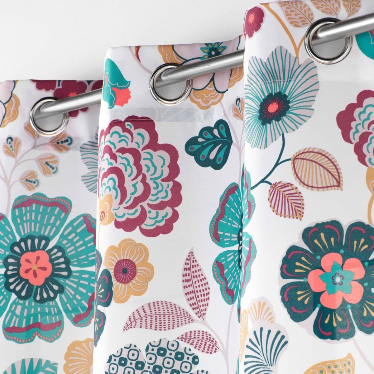 Rideau à œillets 140x260 Winteria Bleu blanc, DECORATIE