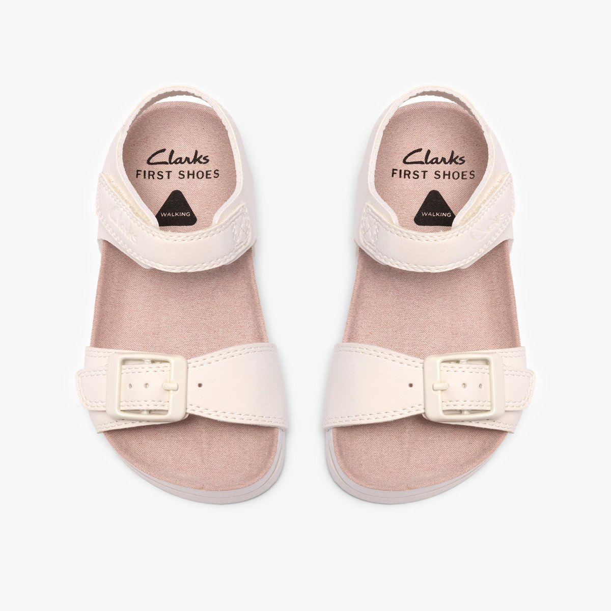 Sandales Synthétique Coupe Large BALI HEAT T blanc, CLARKS