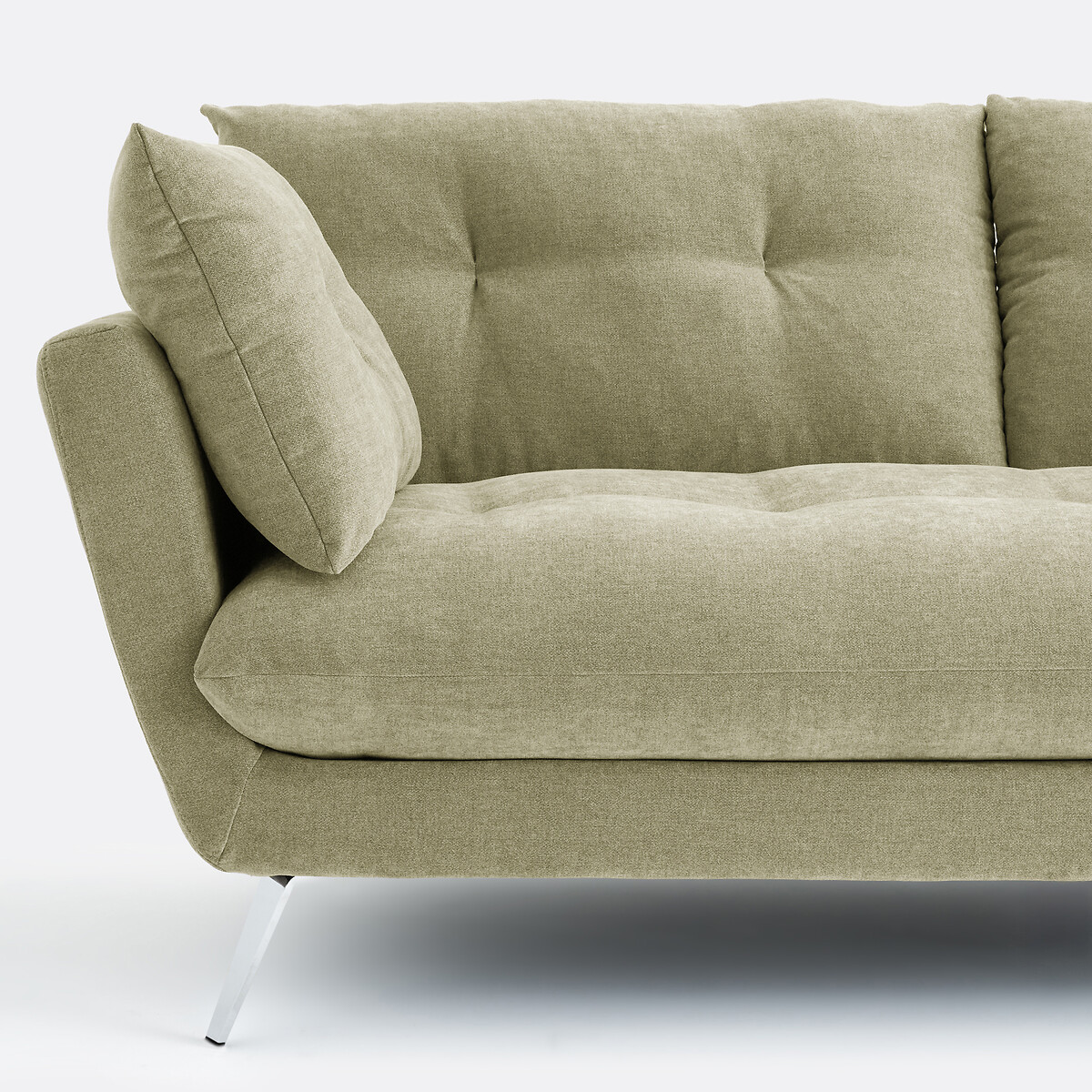 Canapé 3, 4, ou 5 places, en polyester chiné, TOMI vert eucalyptus, LA REDOUTE INTERIEURS