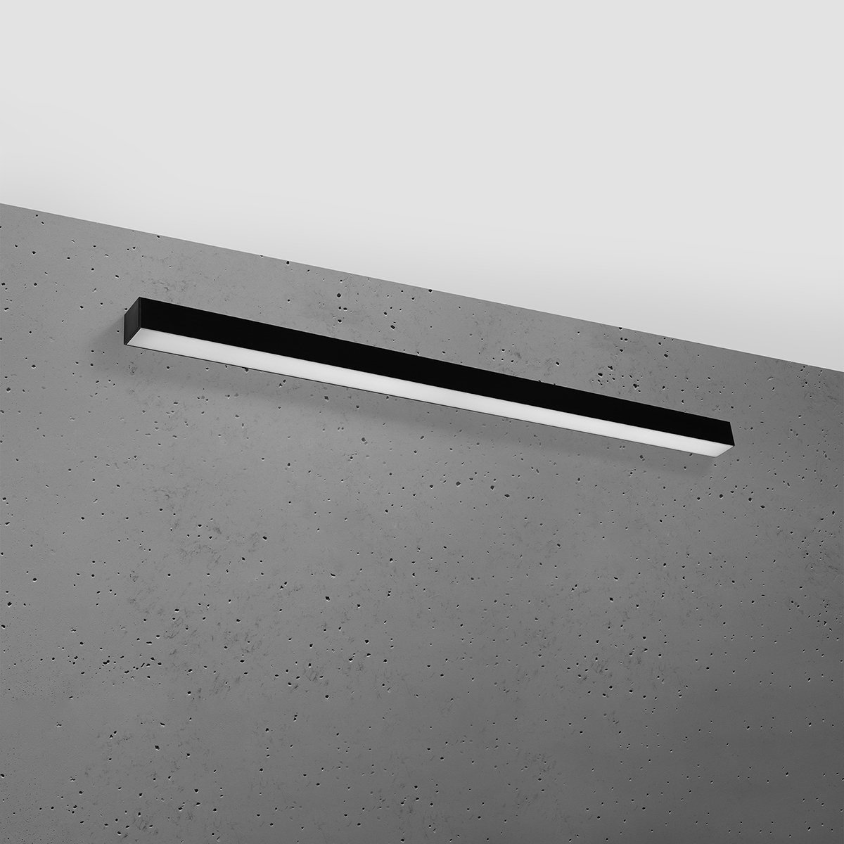 Applique murale Aluminium Noir LED 1 Pinne noir, EDEN