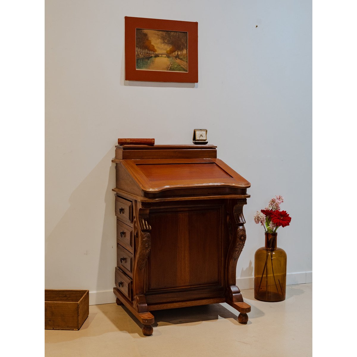 Secrétaire vintage en bois Edouard N°699 - Bon état bois foncé, DEBONGOUT
