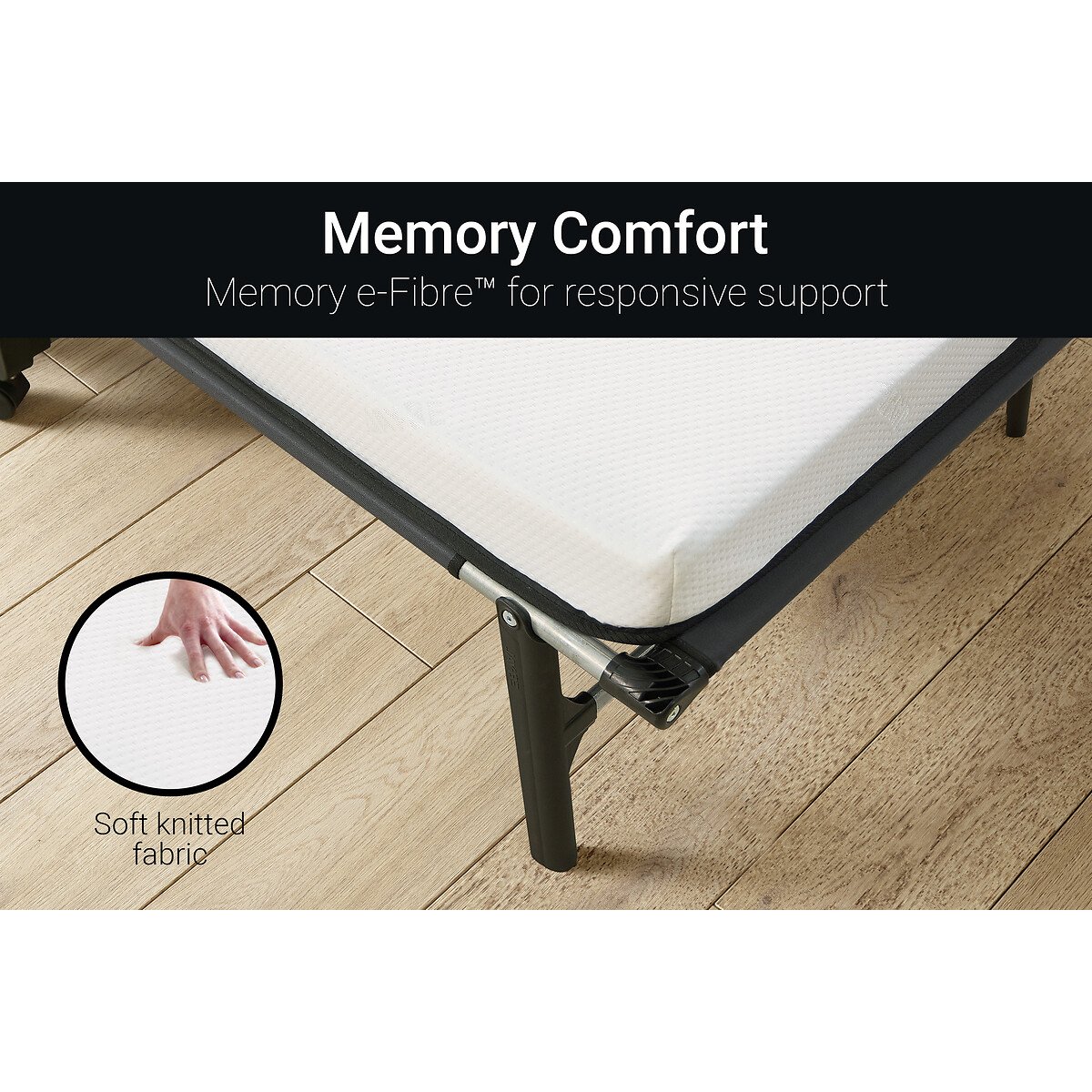 Jay-Be® Rollaway Folding Bed with Memory Mattress black, JAY-BE