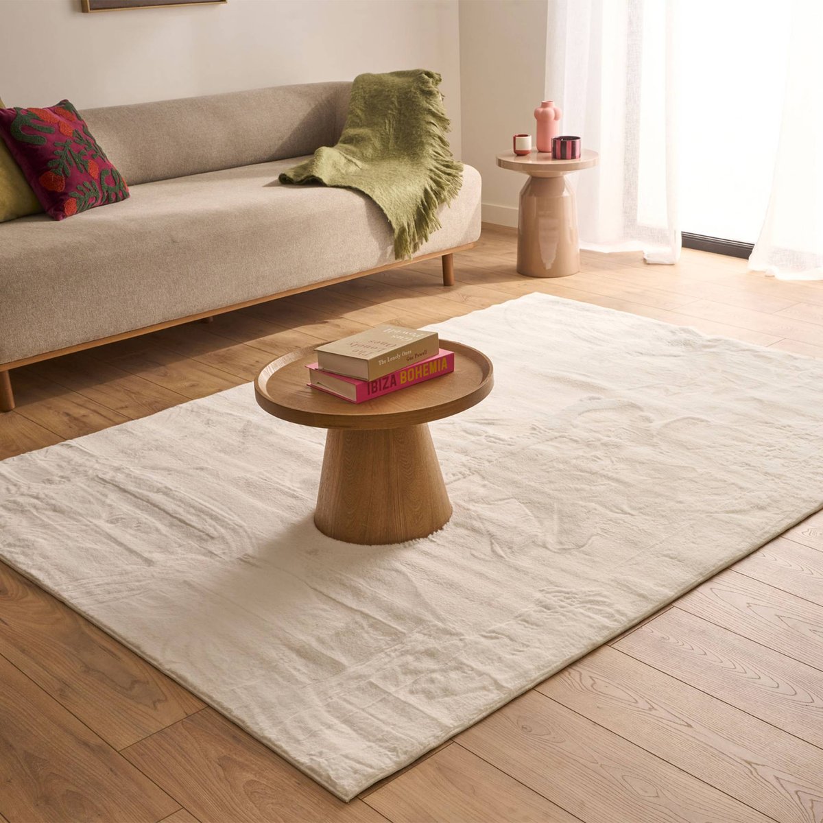 Tapis intérieur rectangulaire contemporain OSCARIA blanc, SWEEEK