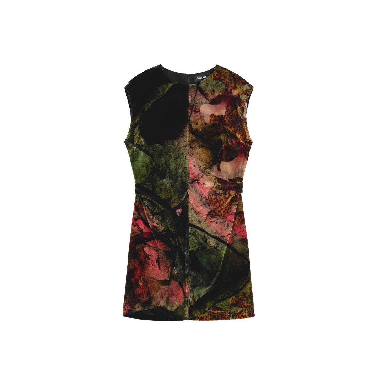 Robe en velours à fleurs M. C. Lacroix rose, DESIGUAL