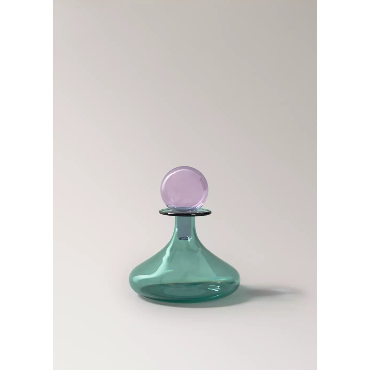 Vase décoratif bicolore en borosilicate bleu pétrole, MANGO HOME